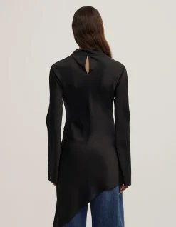 Long Sleeve Asymmetric Tunic Top