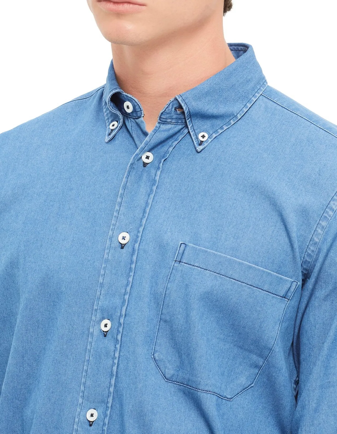 Long Sleeve Cotton Button Down Shirt