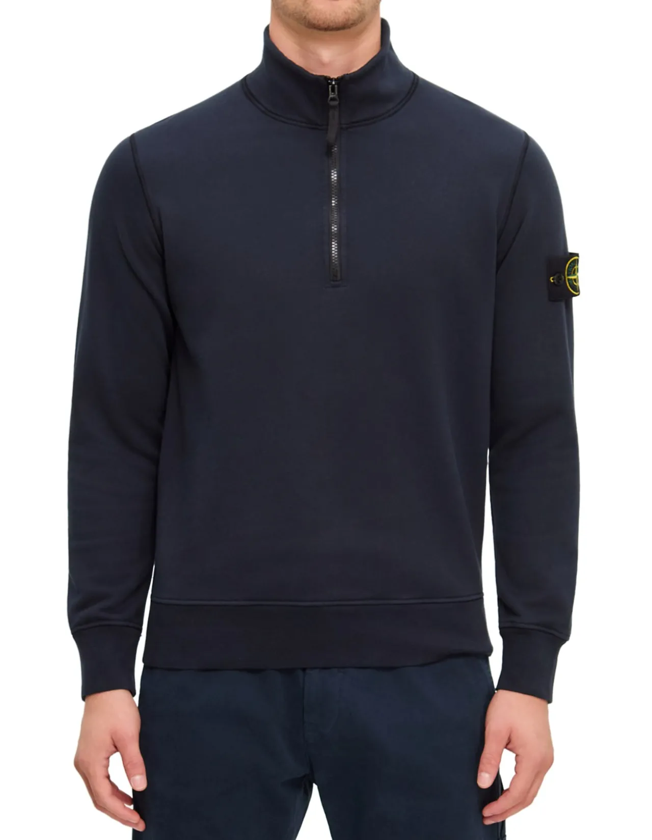LONG SLEEVE COTTON FLEECE POLO