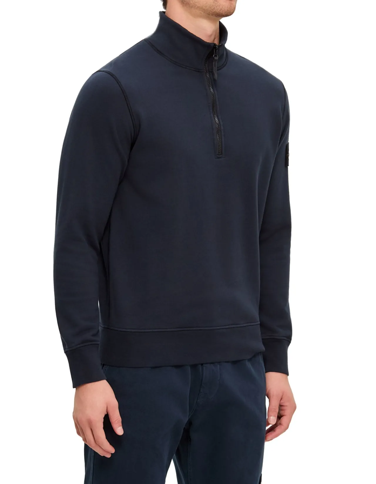 LONG SLEEVE COTTON FLEECE POLO