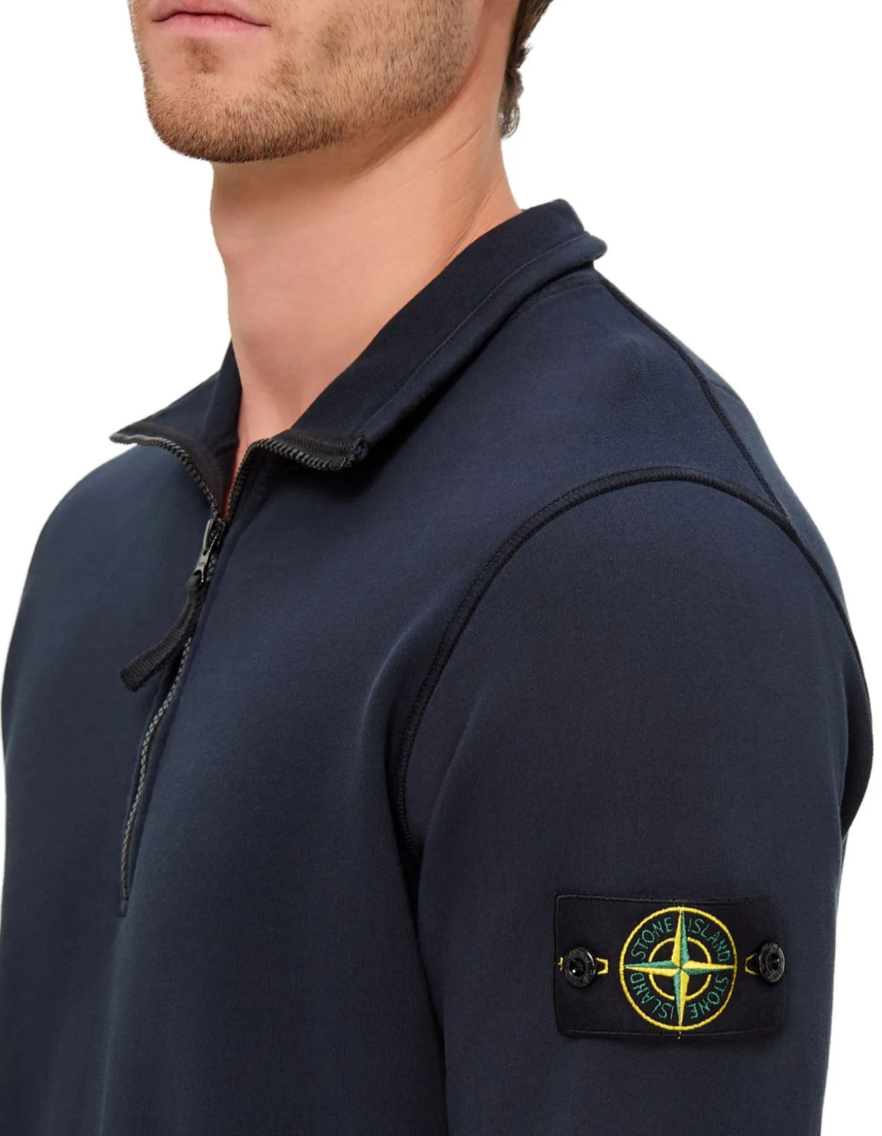 LONG SLEEVE COTTON FLEECE POLO