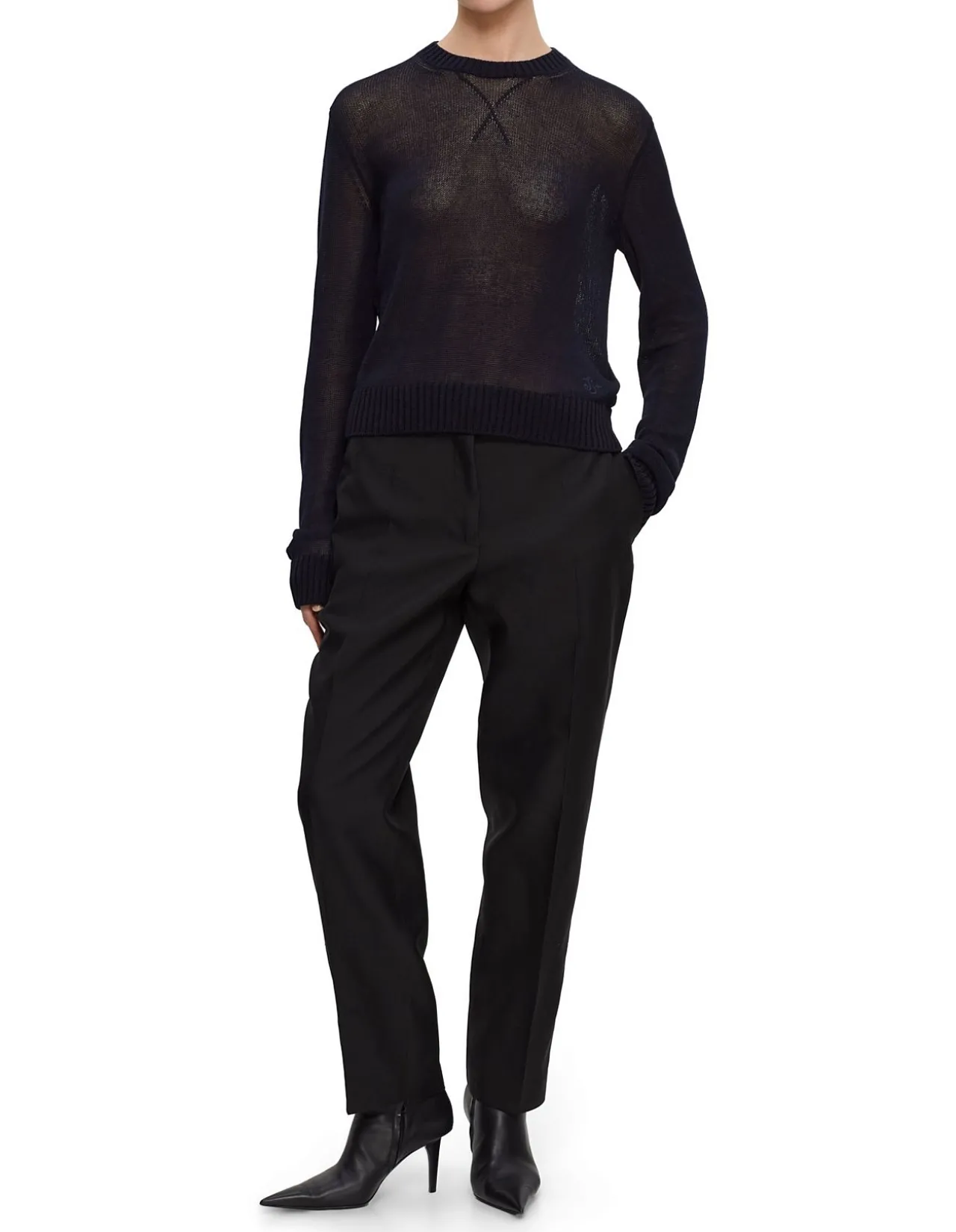 Long Sleeve Crewneck Sweater Midnight