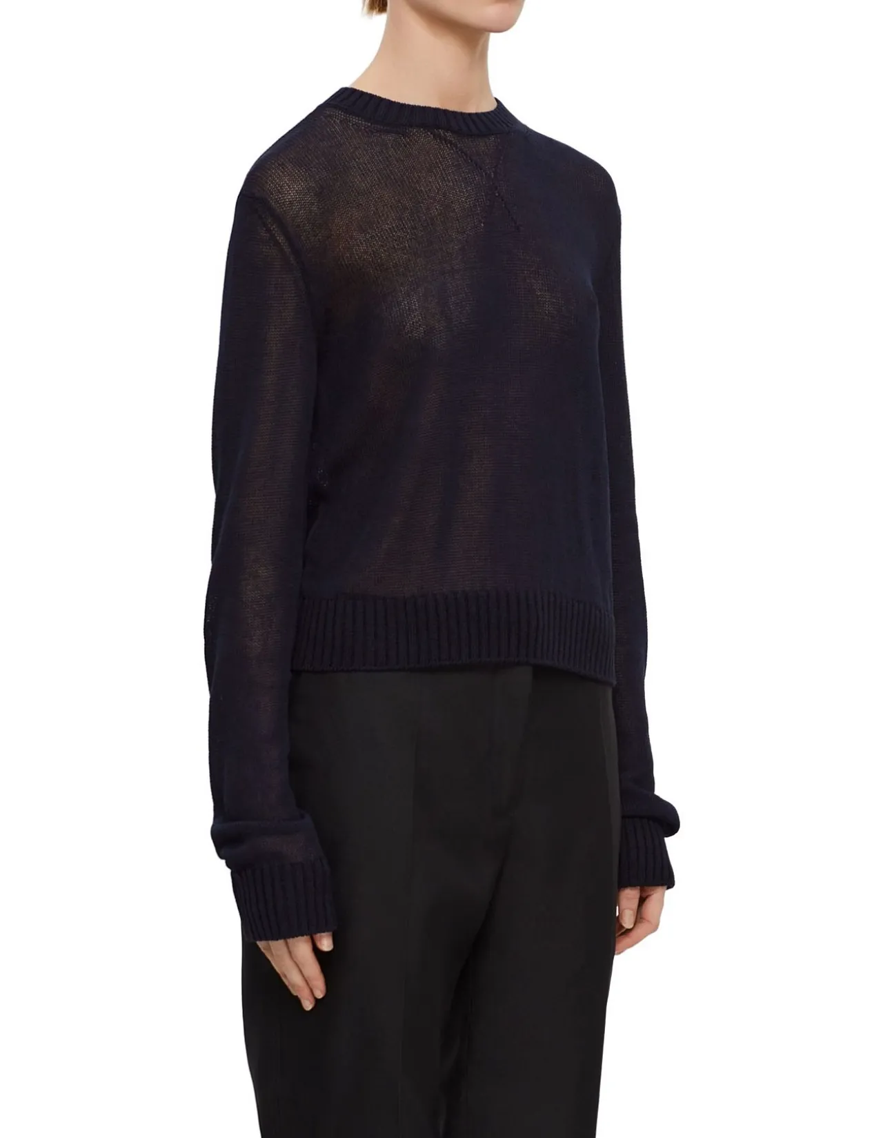 Long Sleeve Crewneck Sweater Midnight