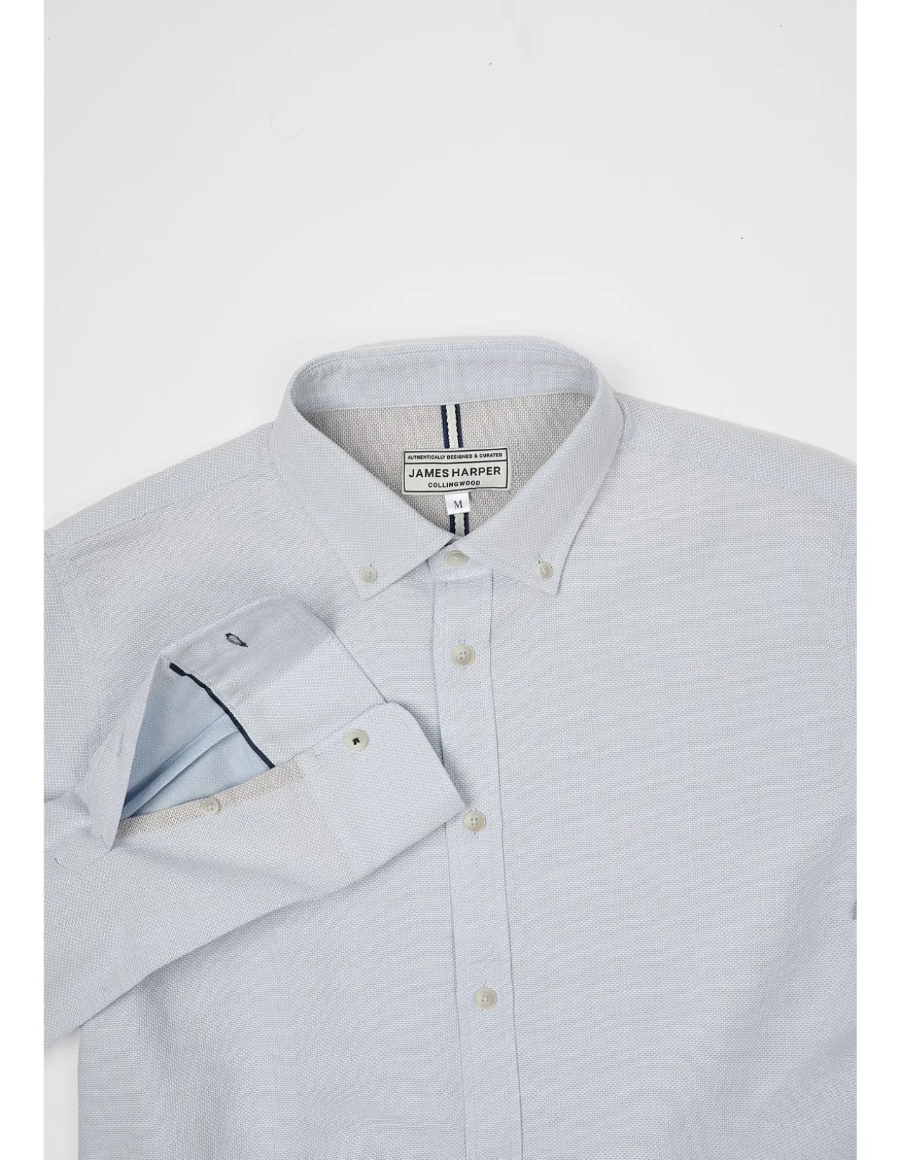 Long Sleeve Diamond Texture Cotton Shirt