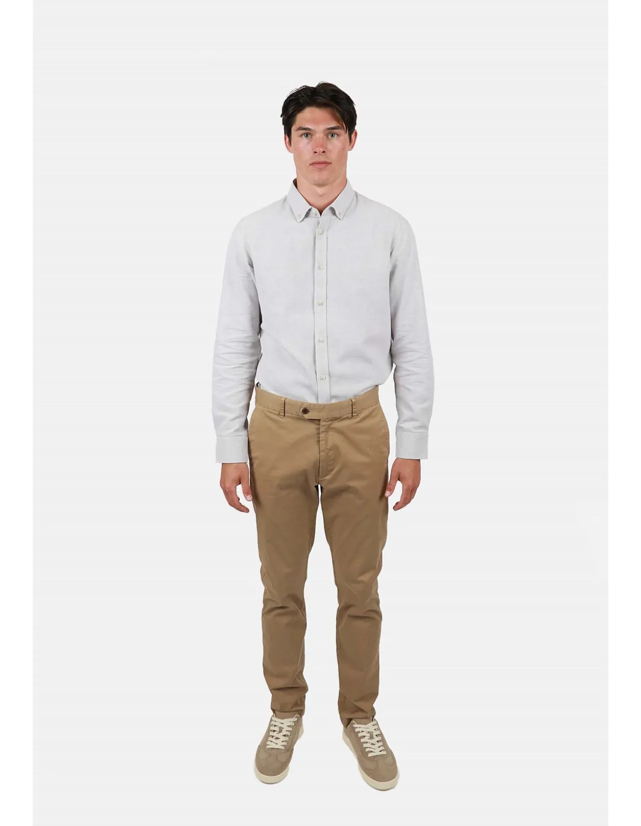 Long Sleeve Diamond Texture Cotton Shirt