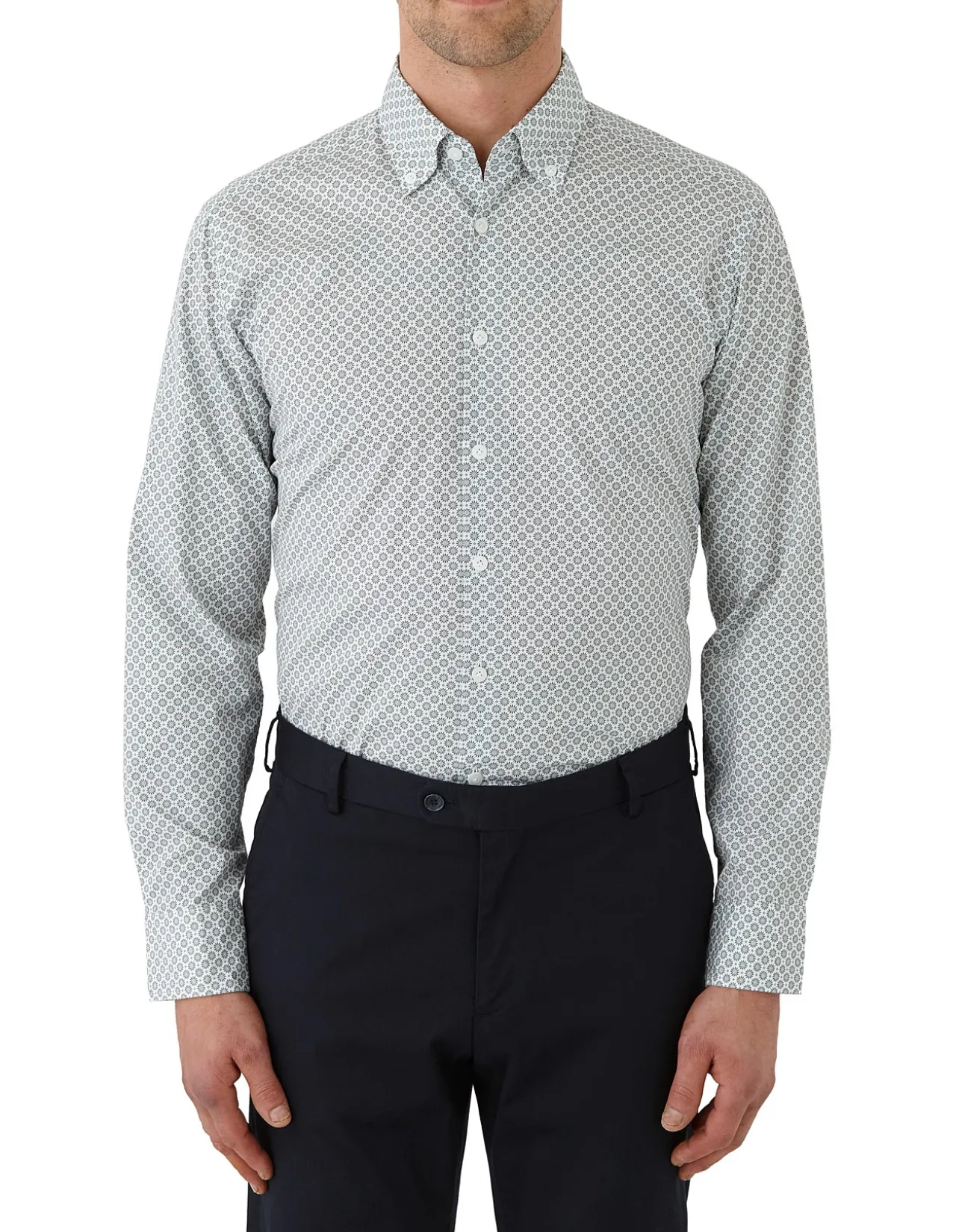 Long Sleeve Floral Geo Shirt