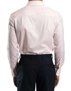 Long Sleeve Herringbone Slim Fit Shirt