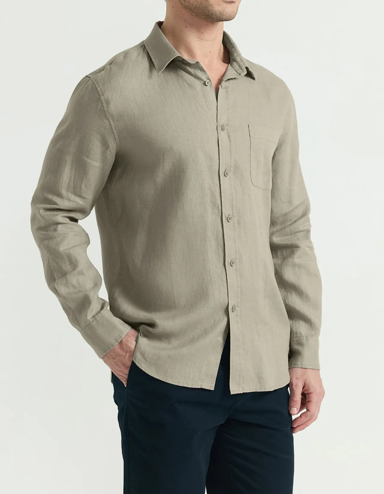 LONG SLEEVE LINEN SHIRT