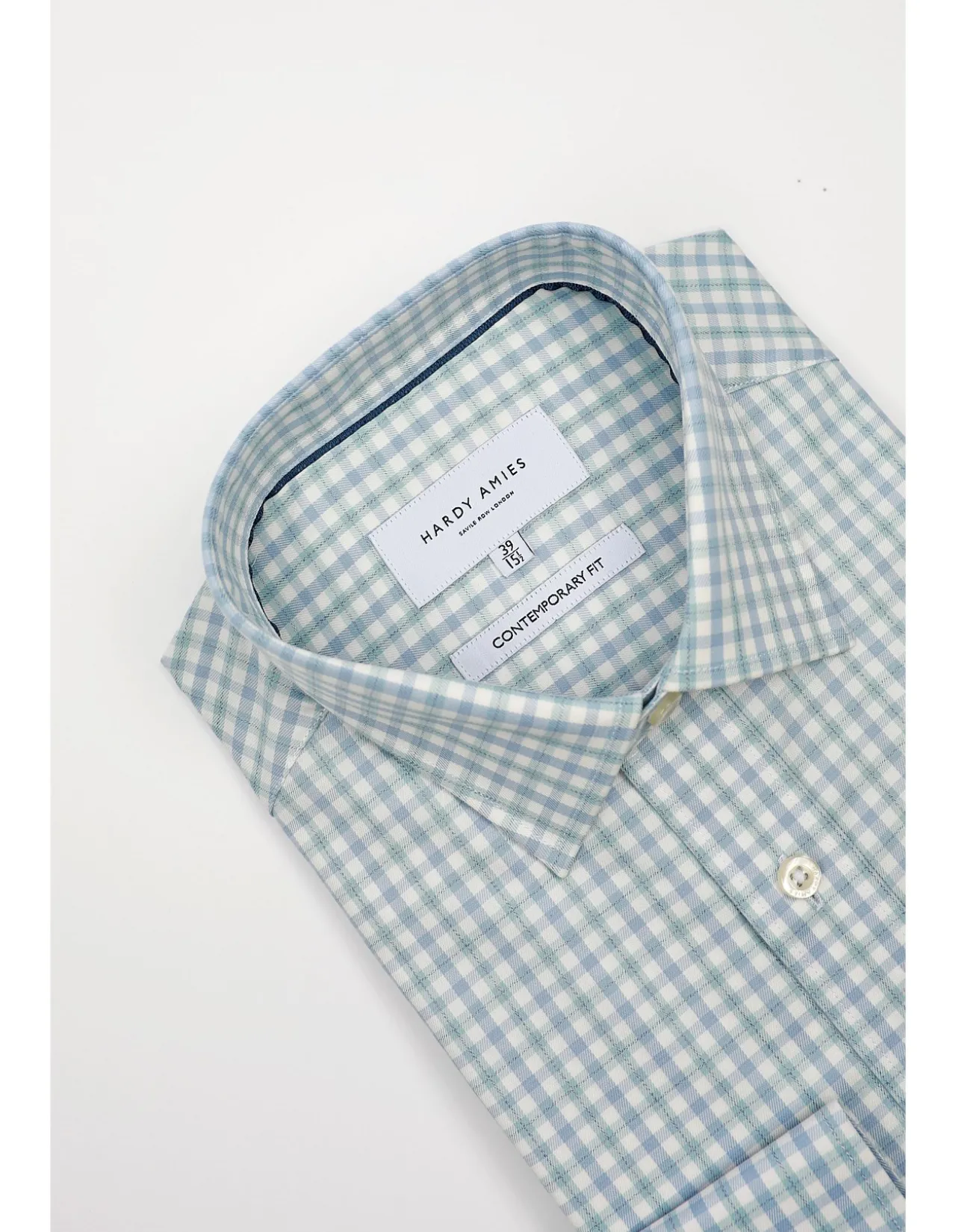 LONG SLEEVE SINGLE CUFF CHECK CONTEMPORARY REG FIT SHIRT