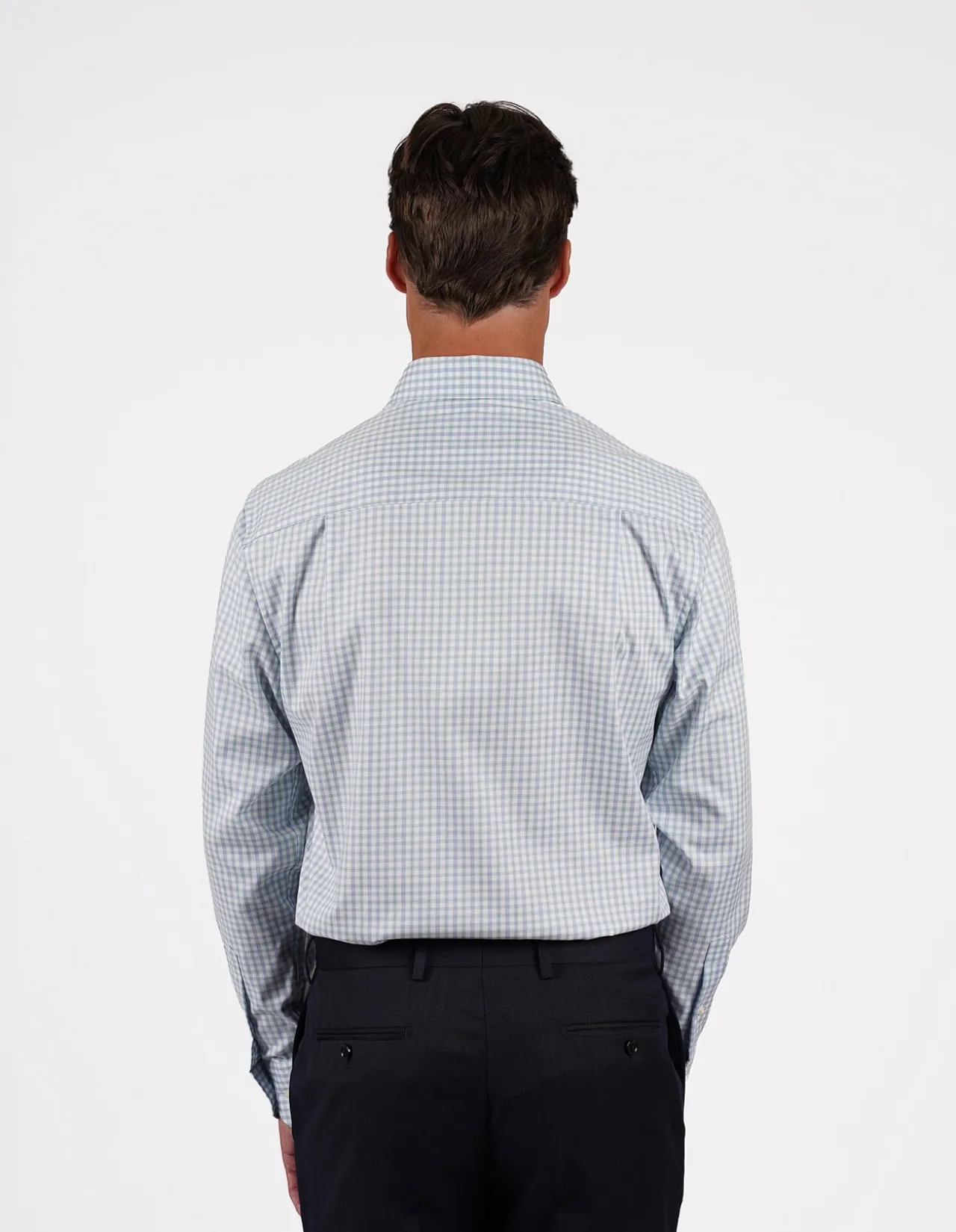 LONG SLEEVE SINGLE CUFF CHECK CONTEMPORARY REG FIT SHIRT