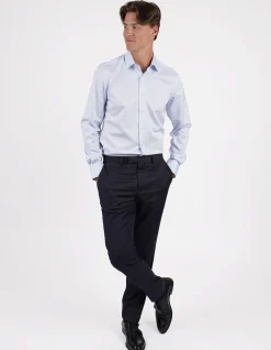 LONG SLEEVE SINGLE CUFF STRIPE SLIM FIT SHIRT