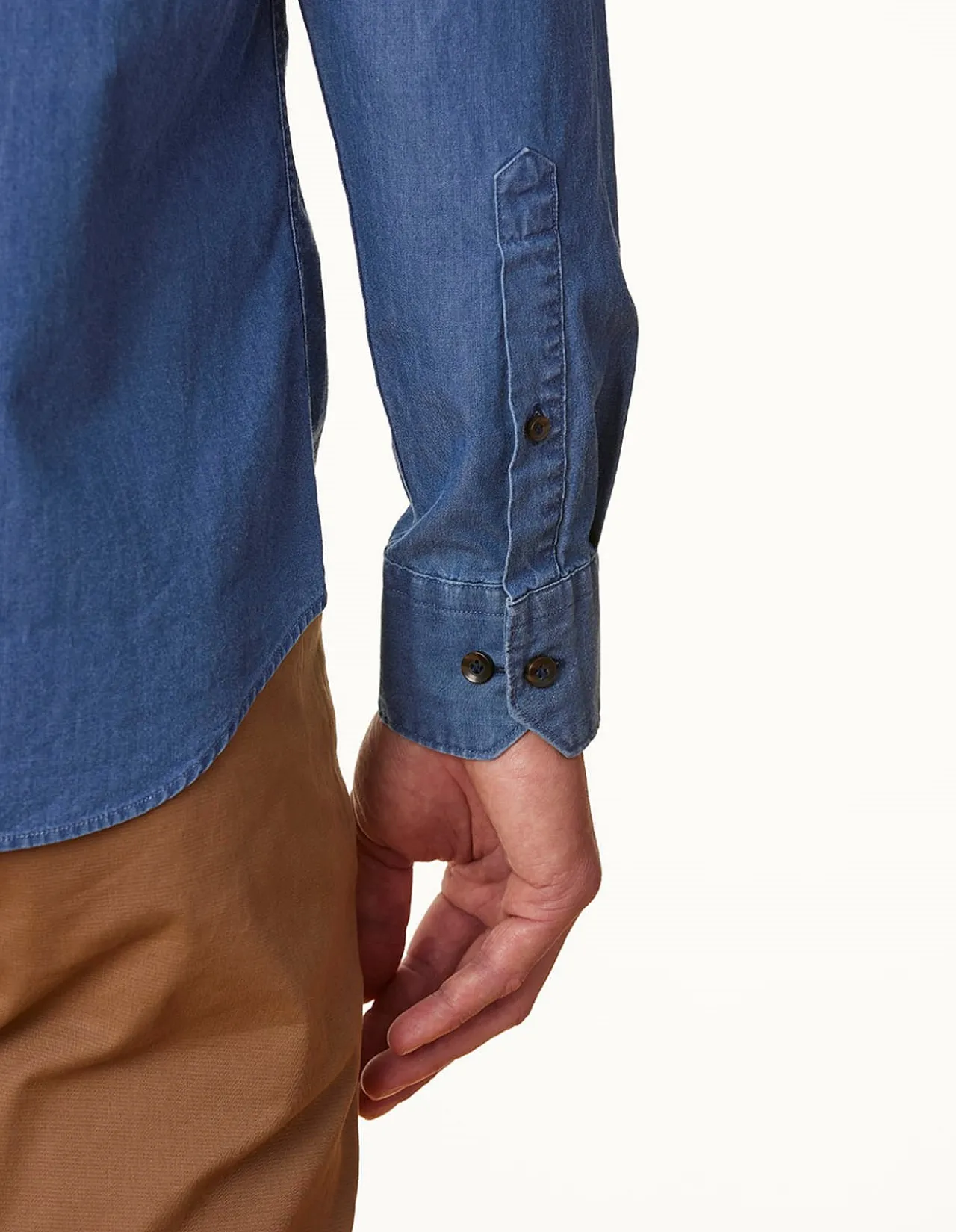 LONG SLEEVE SLIM FIT GUIDECCA DENIM SHIRT
