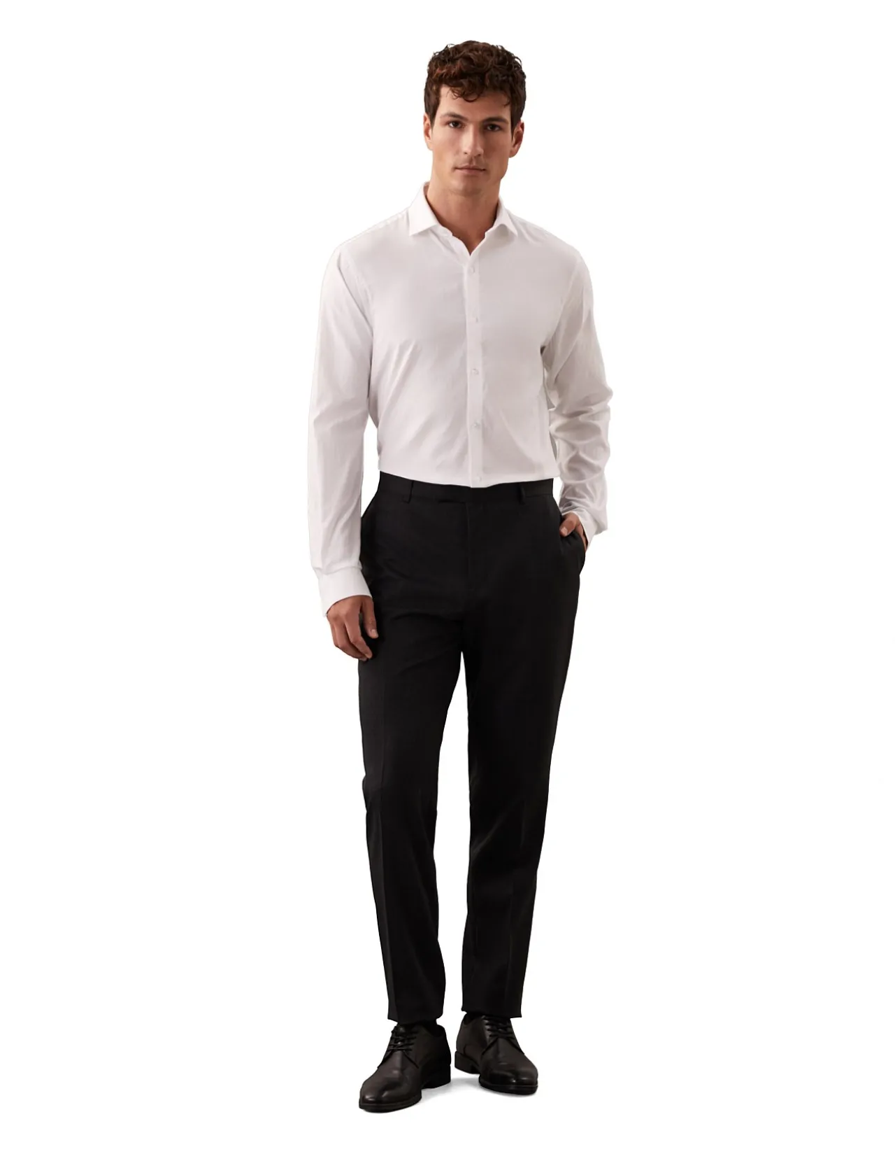 LONG SLEEVE SLIM FIT SOFT COMFORT STRETCH SHIRT
