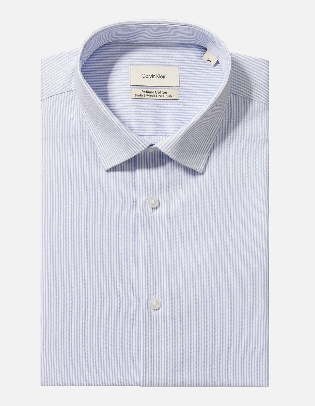 LONG SLEEVE SLIM REFINED COTTON STRETCH STRIPE SHIRT
