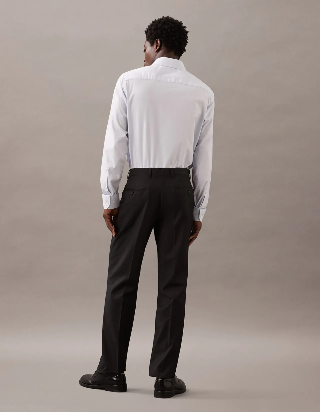 Long Sleeve Slim Single Colour WAVE Dobby Shirt