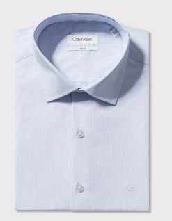 Long Sleeve Slim Single Colour WAVE Dobby Shirt