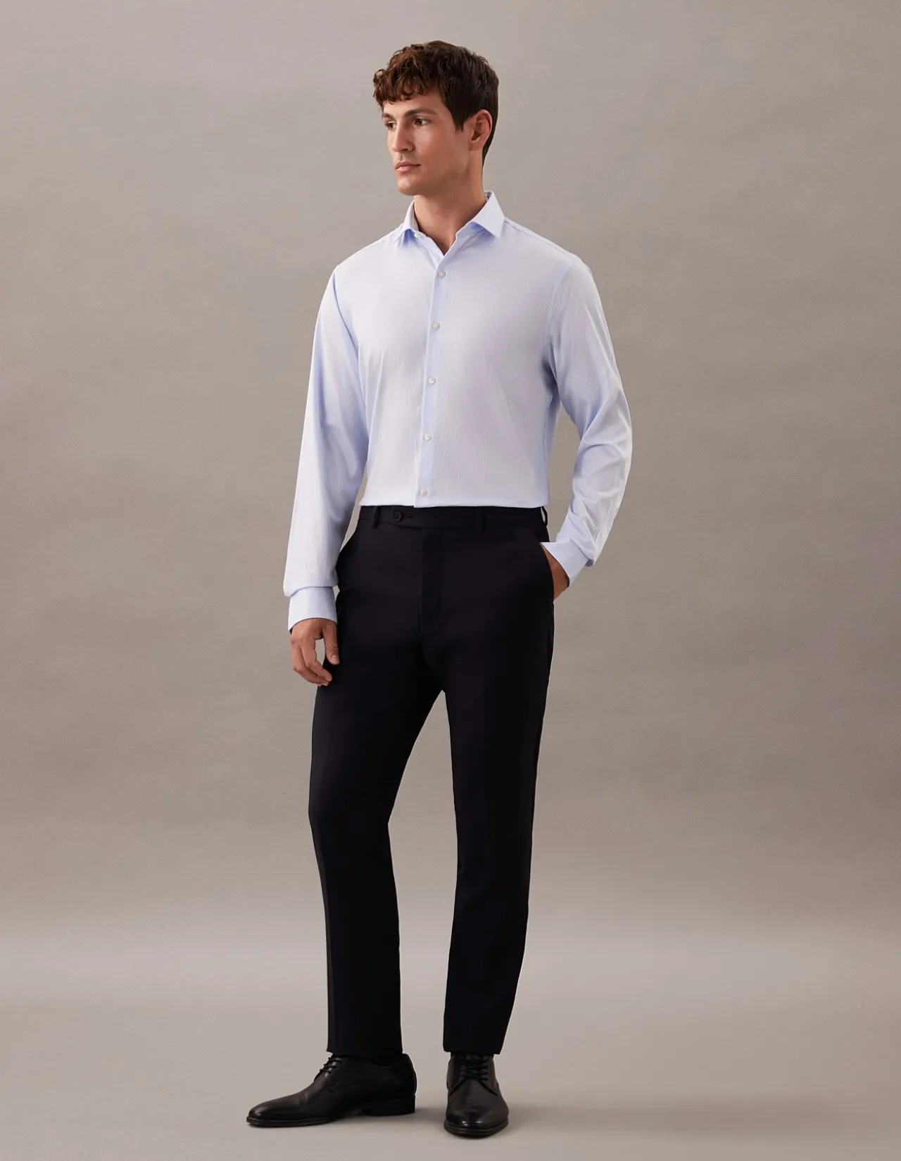 LONG SLEEVE SOFT COMFORT STRETCH SLIM FIT SHIRT