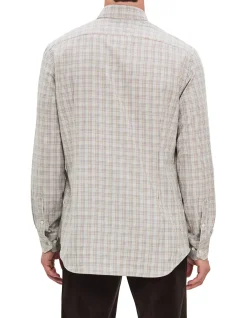LONG SLEEVE TARTAN CHECK BUTTTON DOWN COLLAR SHIRT