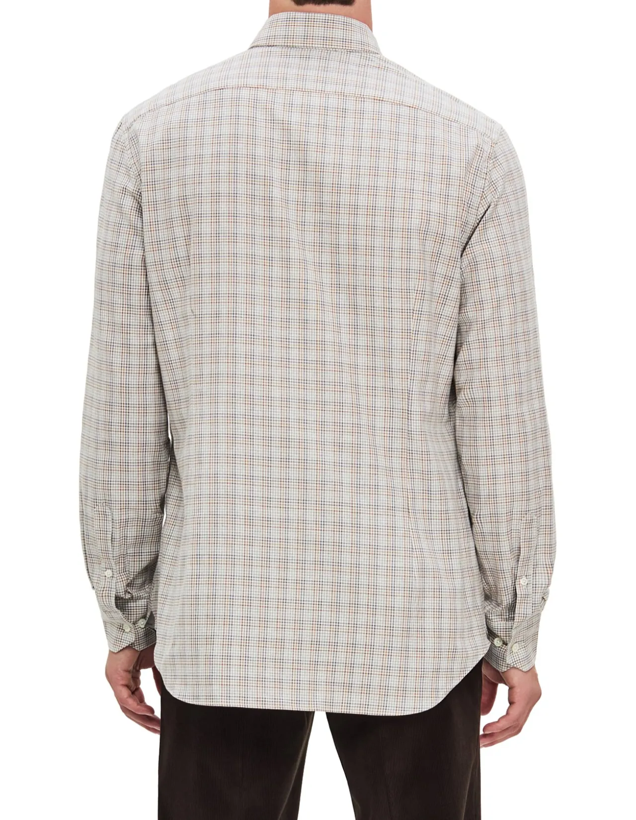 LONG SLEEVE TARTAN CHECK BUTTTON DOWN COLLAR SHIRT