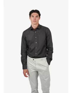 LONG SLEEVE TENCEL WAFFLE COTTON SHIRT