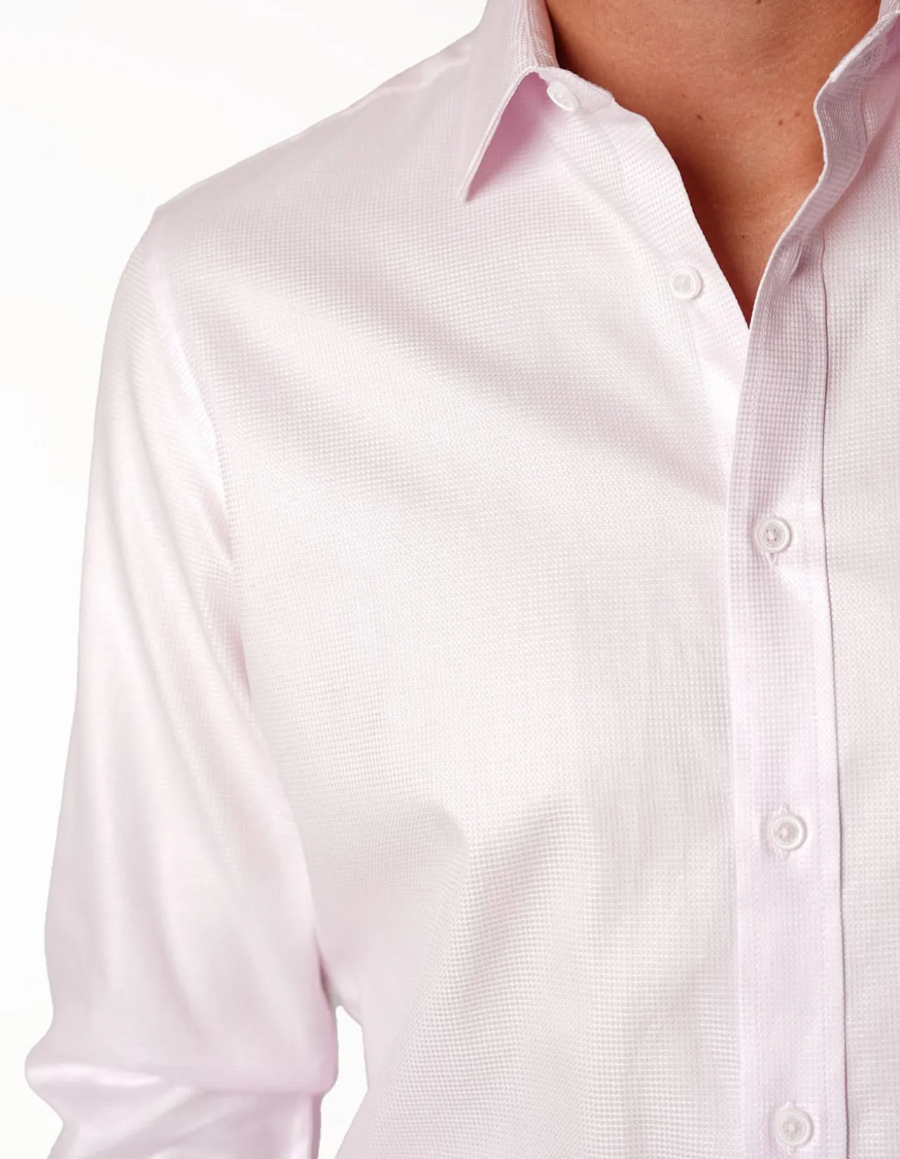 LONG SLEEVE WAFFLE COTTON TENCEL SLIM FIT SHIRT