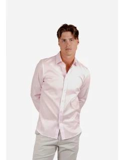 LONG SLEEVE WAFFLE COTTON TENCEL SLIM FIT SHIRT