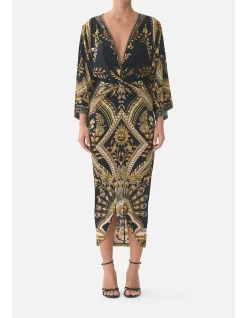 LONG SPLIT FRONT TWIST DRESS