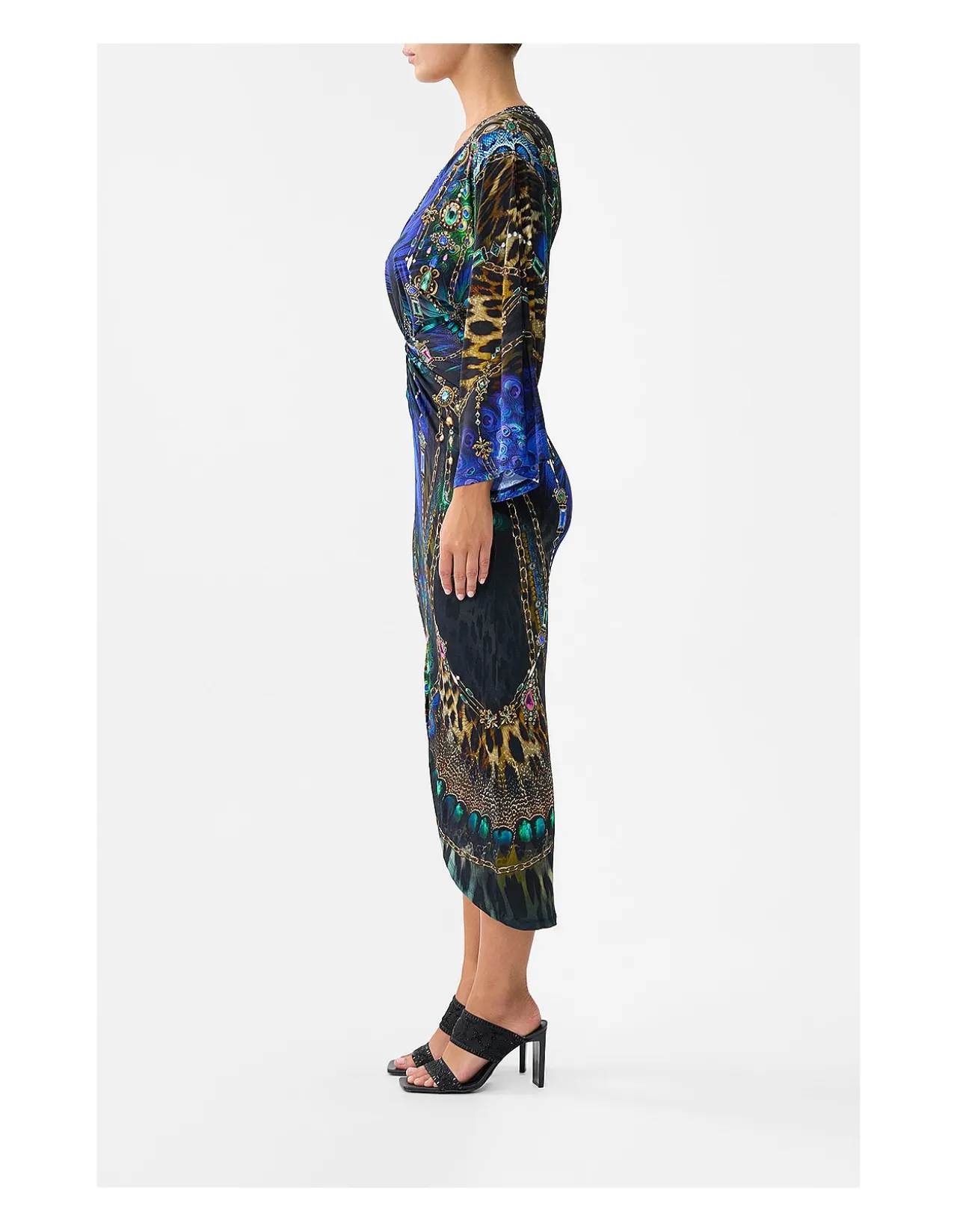 LONG SPLIT FRONT TWIST DRESS