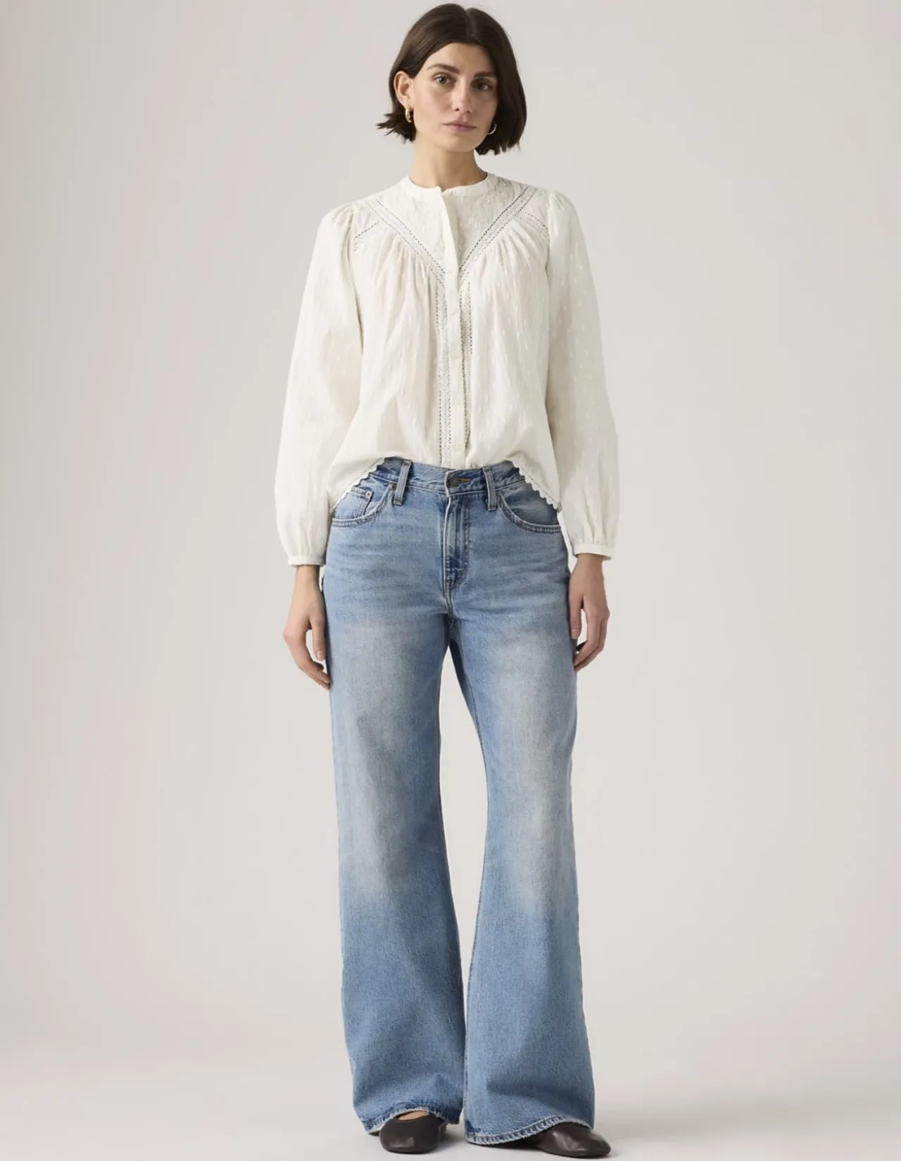 Loose Boot Mid Rise Non Stretch Bootcut Jeans