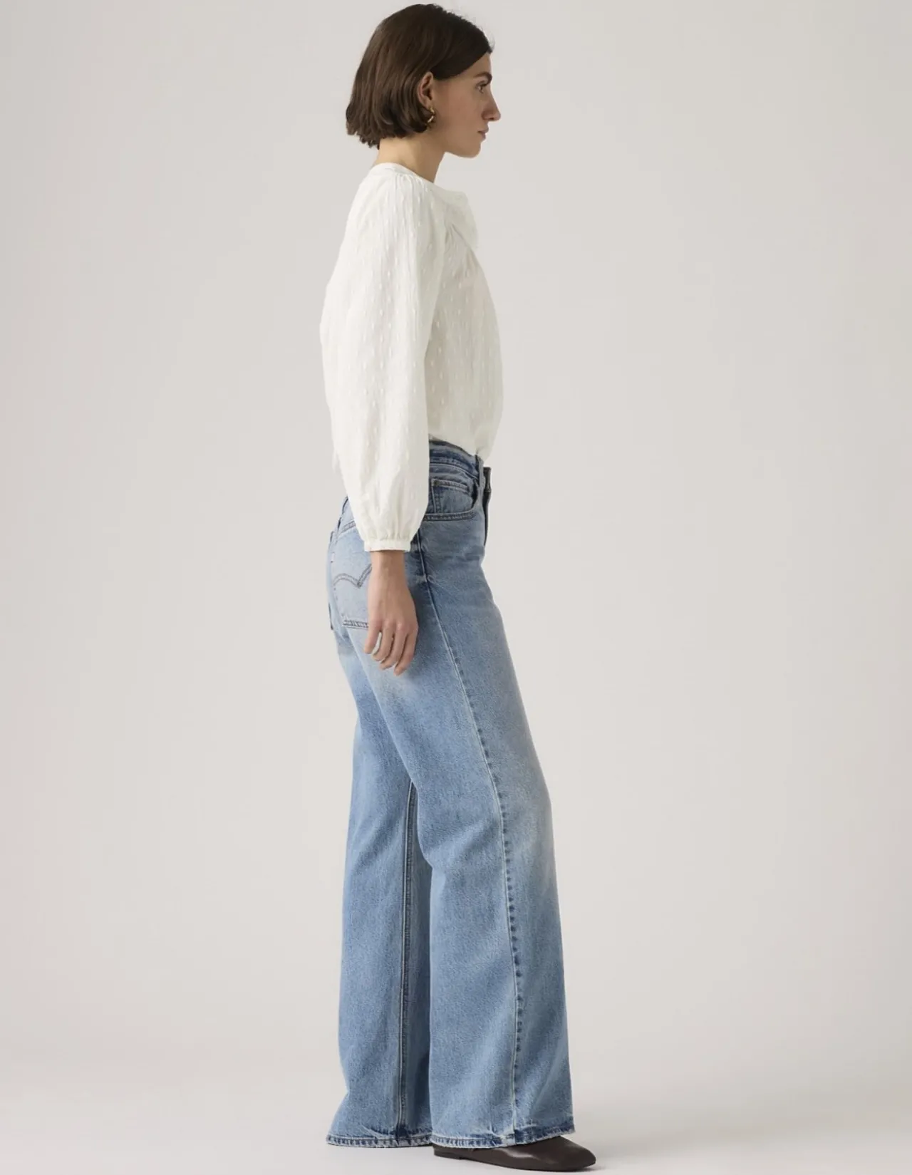 Loose Boot Mid Rise Non Stretch Bootcut Jeans