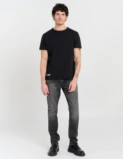 Lou Slim Colourwashed Black Straight Leg Jeans