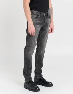 Lou Slim Colourwashed Black Straight Leg Jeans