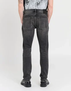 Lou Slim Colourwashed Black Straight Leg Jeans