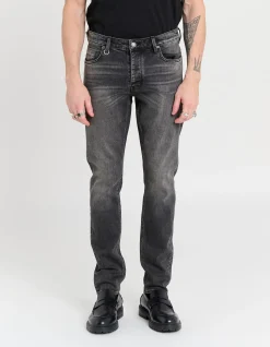 Lou Slim Colourwashed Black Straight Leg Jeans