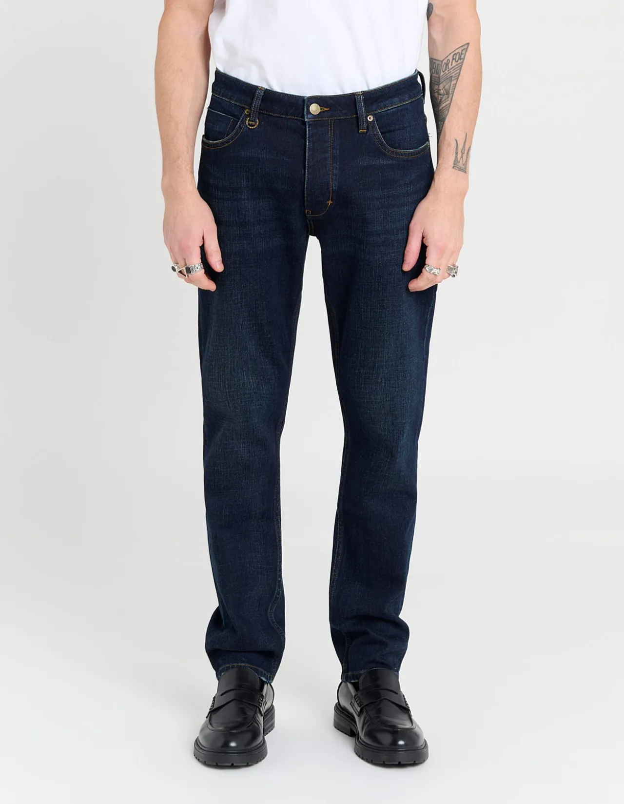 Lou Slim Indus Dark Vintage Straight Leg Jeans