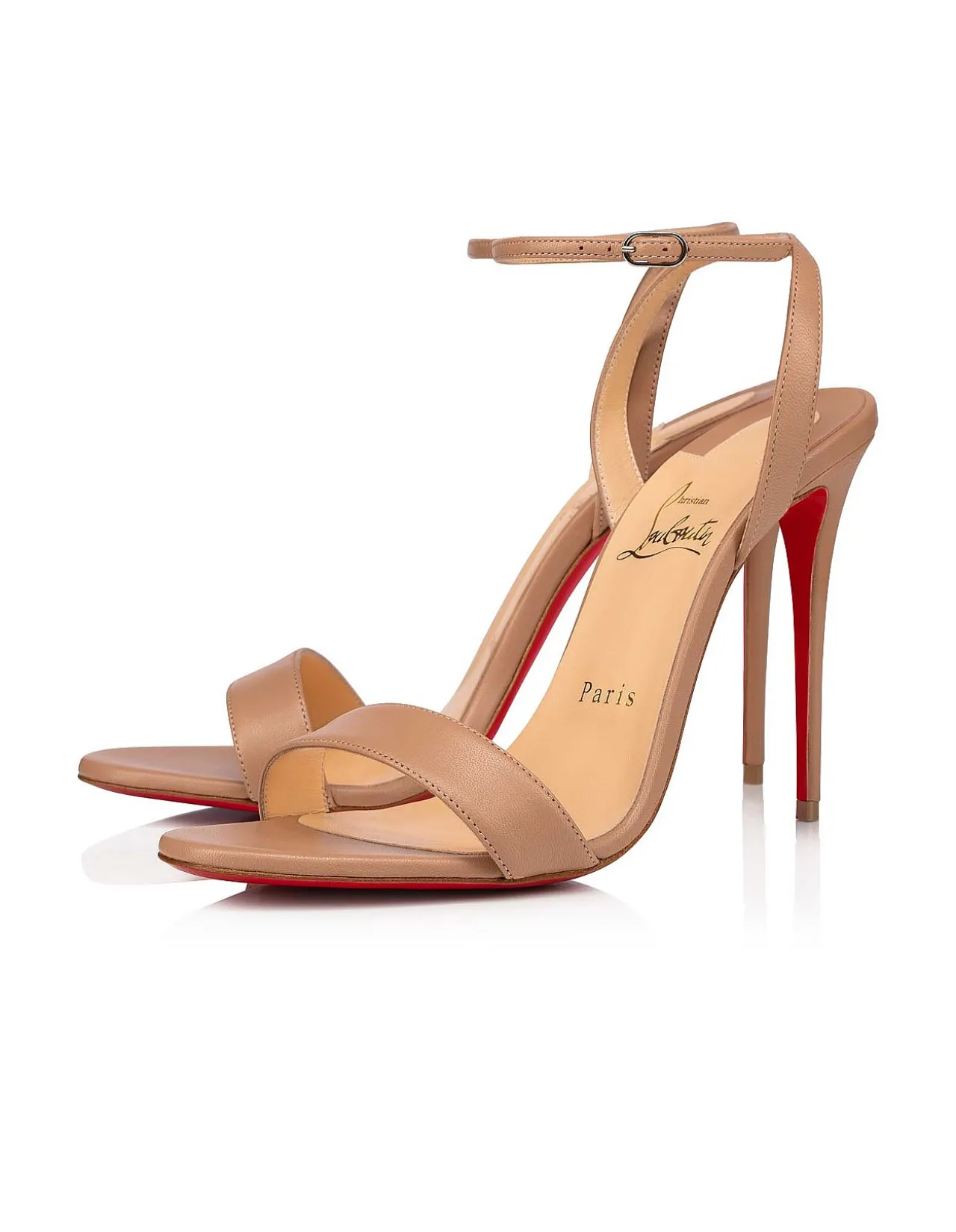 Loubigirl 100mm Sandal Beige