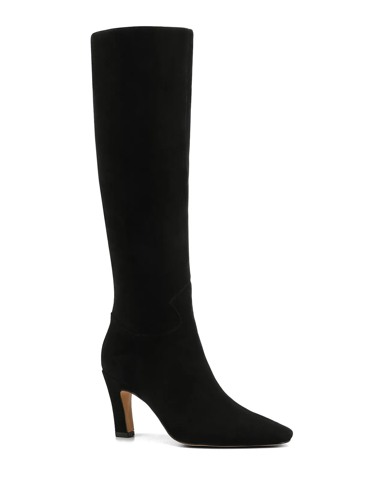 Louella Black Suede Leather Knee High Boot