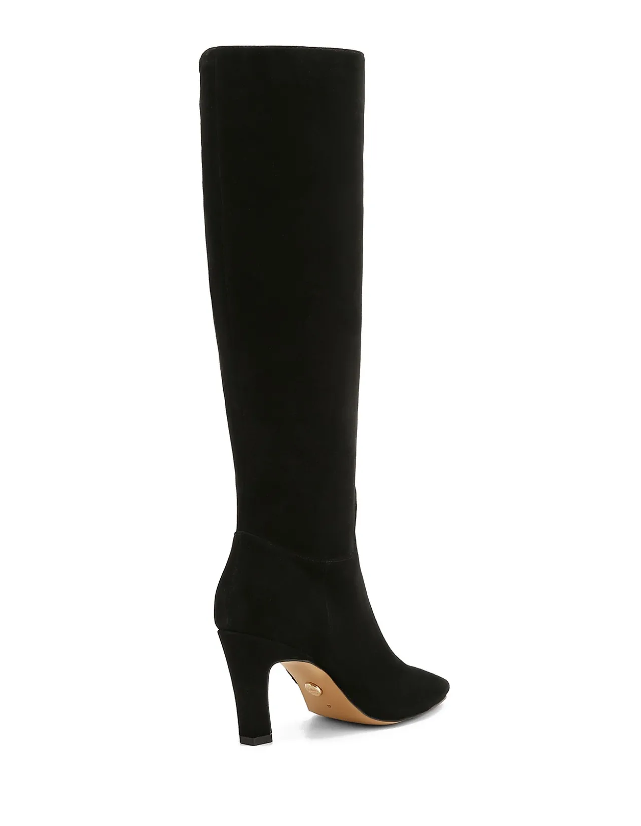 Louella Black Suede Leather Knee High Boot