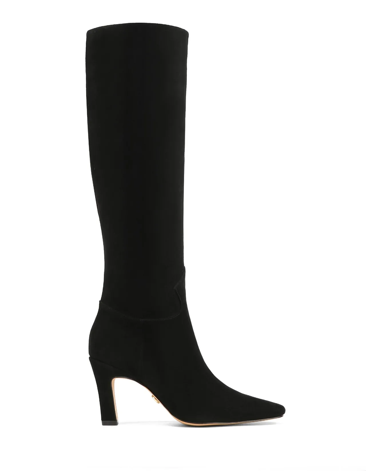 Louella Black Suede Leather Knee High Boot