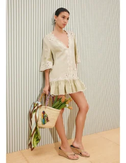 LOUIE EMBROIDERED MINI DRESS