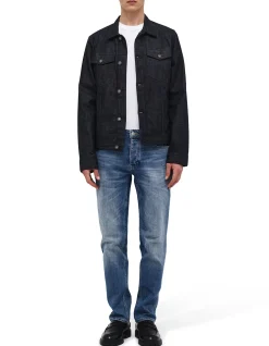 Lou Straight Mid Rise Stretch Denim Jeans