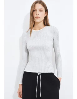Ls Rib Knit Top 438