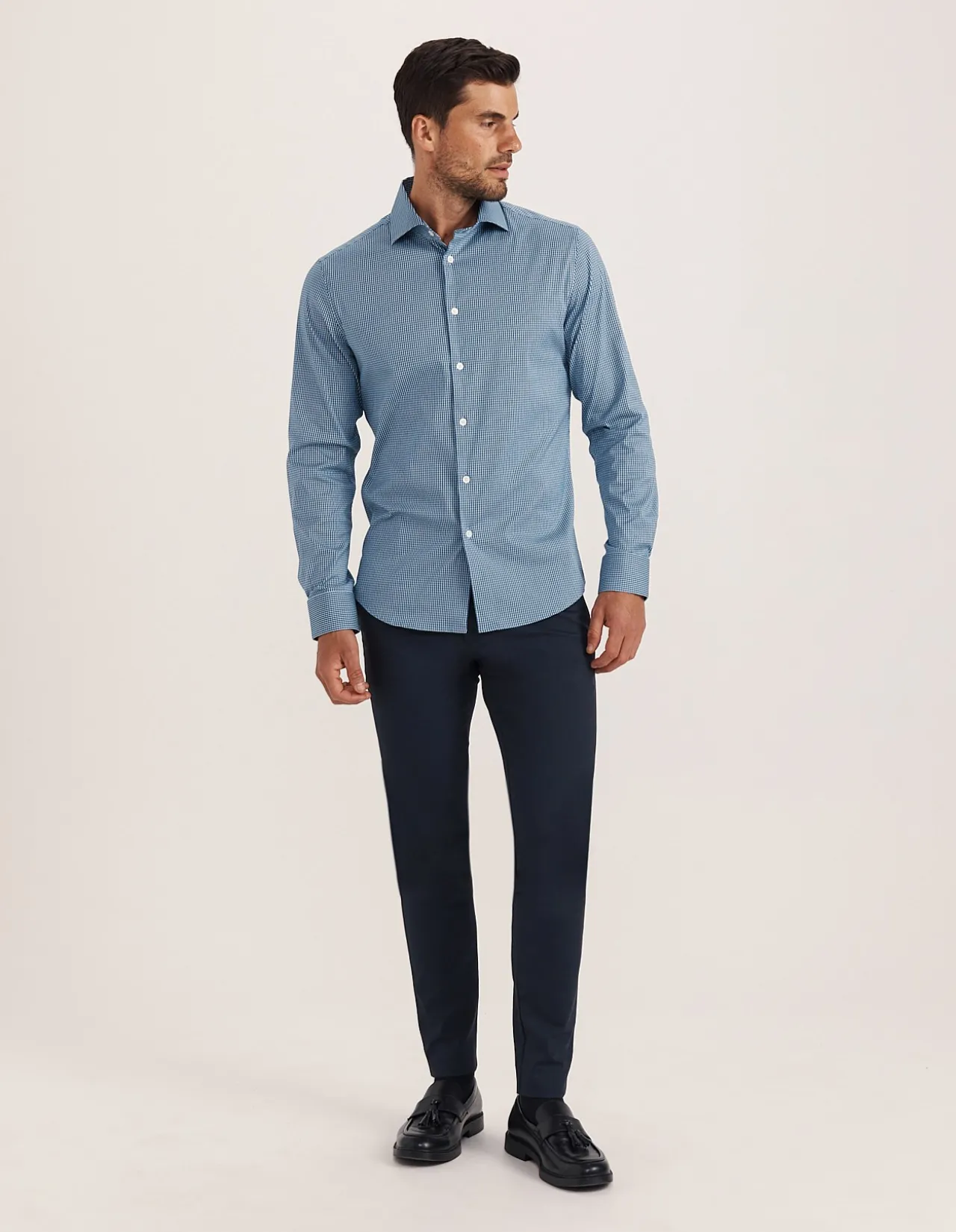 LUCIAN LONG SLEEVE STRETCH CHECK SHIRT