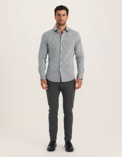 LUCIAN LONG SLEEVE STRETCH CHECK SHIRT