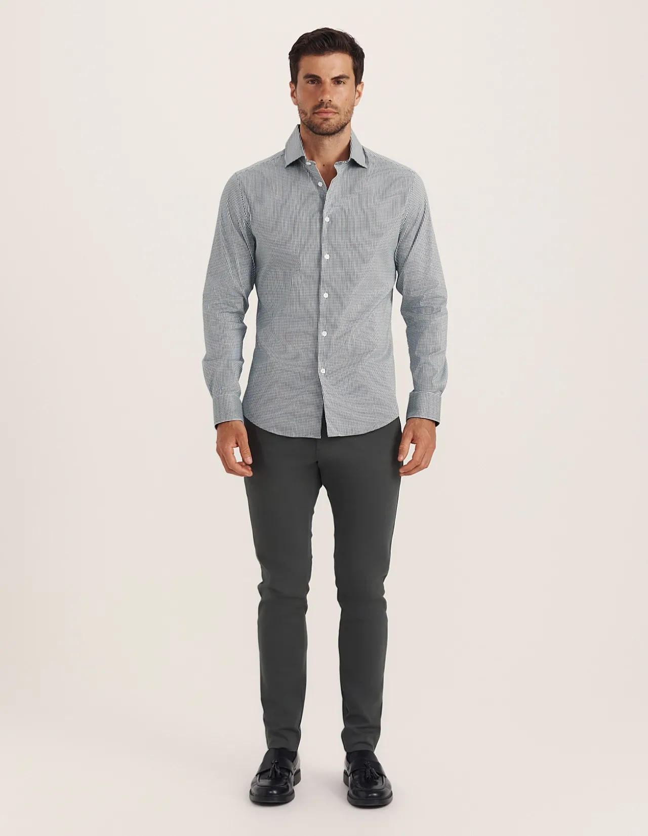 LUCIAN LONG SLEEVE STRETCH CHECK SHIRT
