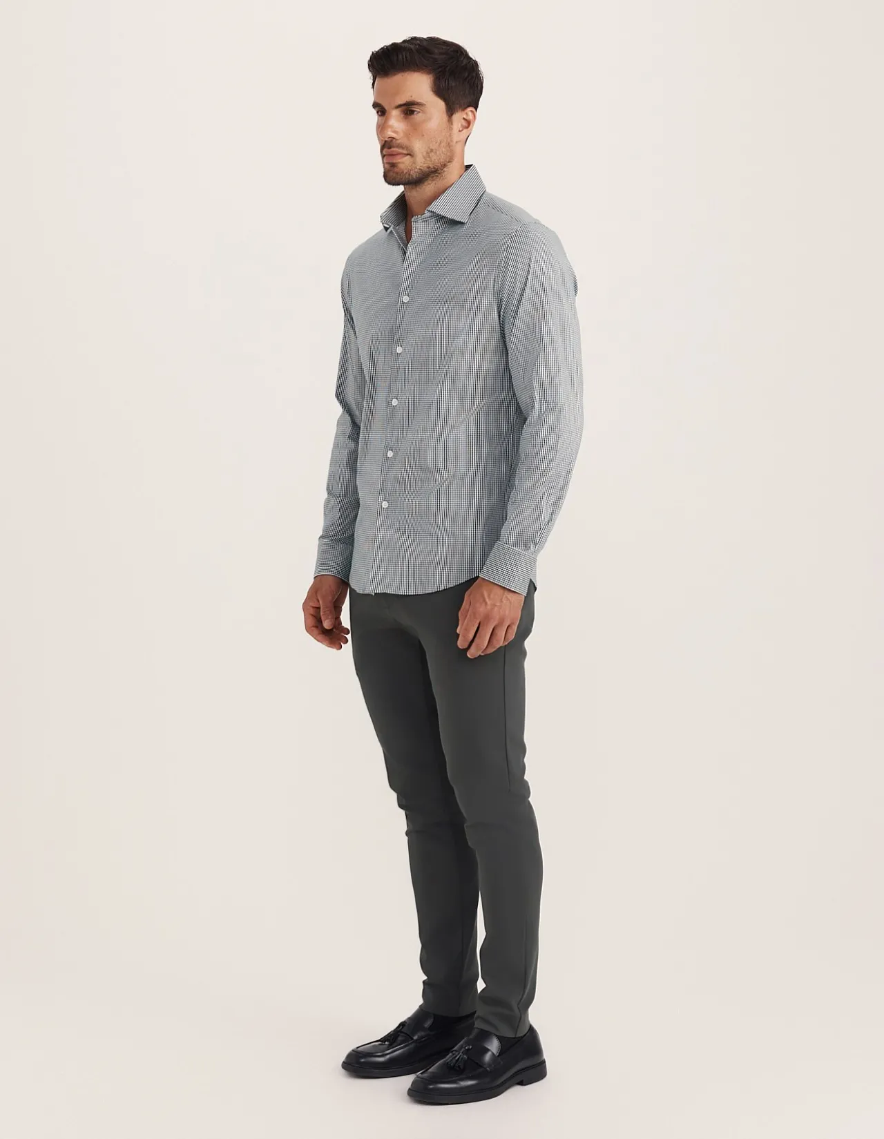 LUCIAN LONG SLEEVE STRETCH CHECK SHIRT