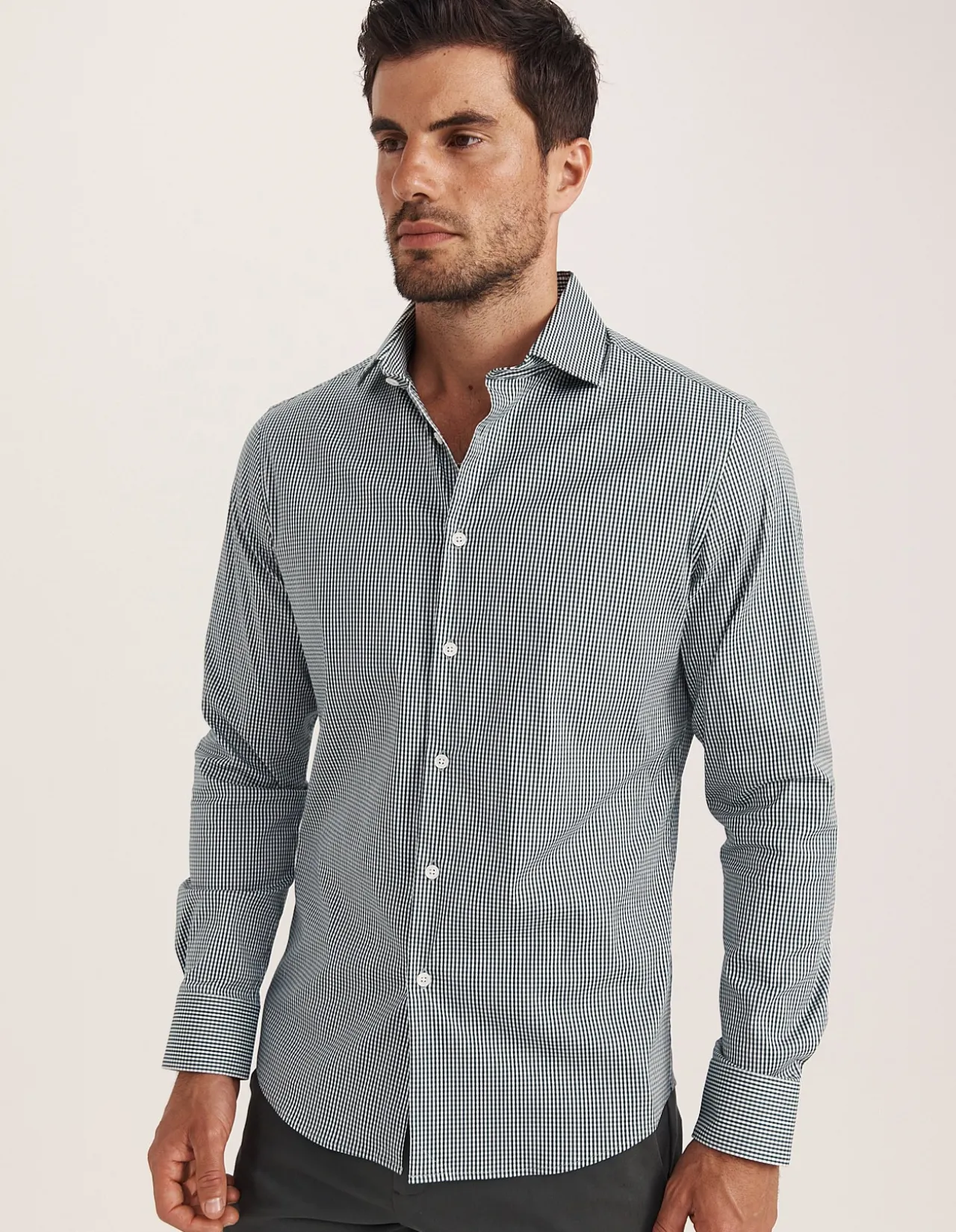 LUCIAN LONG SLEEVE STRETCH CHECK SHIRT