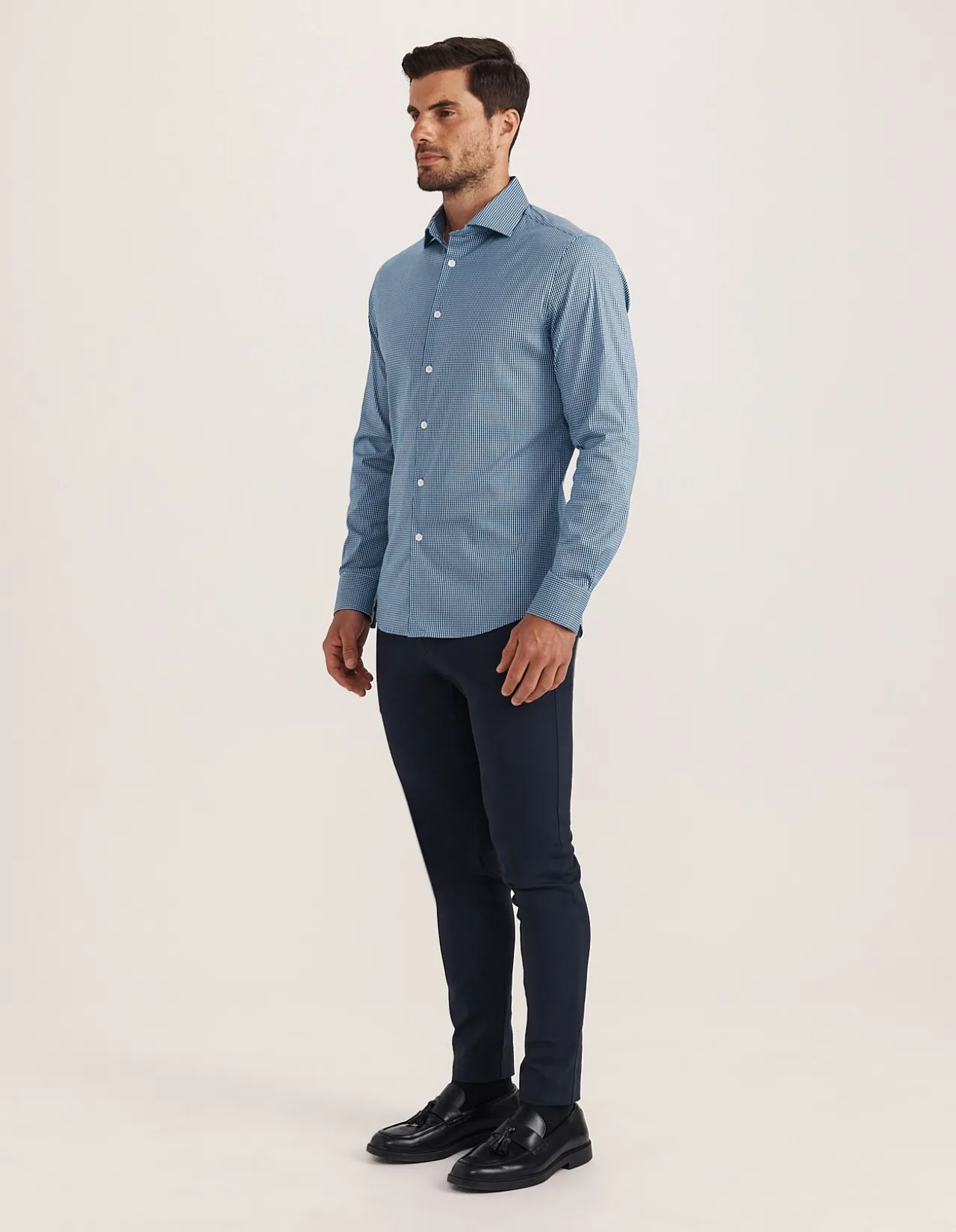 LUCIAN LONG SLEEVE STRETCH CHECK SHIRT