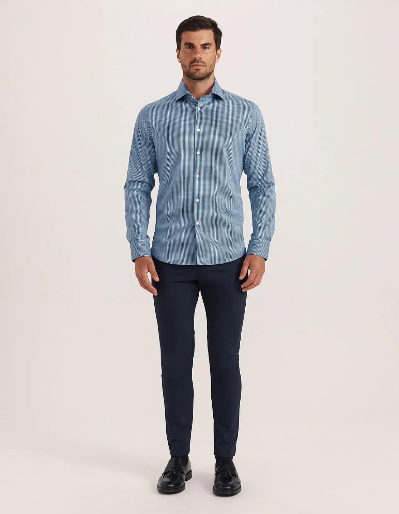 LUCIAN LONG SLEEVE STRETCH CHECK SHIRT