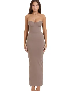 Lucia Strapless Corset Maxi Dress